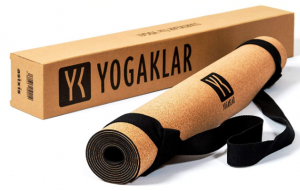Premium Yogamatte aus Naturkautschuk und Kork, inklusive Tragegurt – rutschfest, hautfreundlich, pflegeleicht, 100% natürlich
