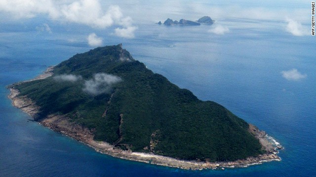 Diese Luftaufnahme vom 15. September 2010 zeigt die umstrittenen Inseln Senkaku in Japan und Diaoyu in China im Ostchinesischen Meer.