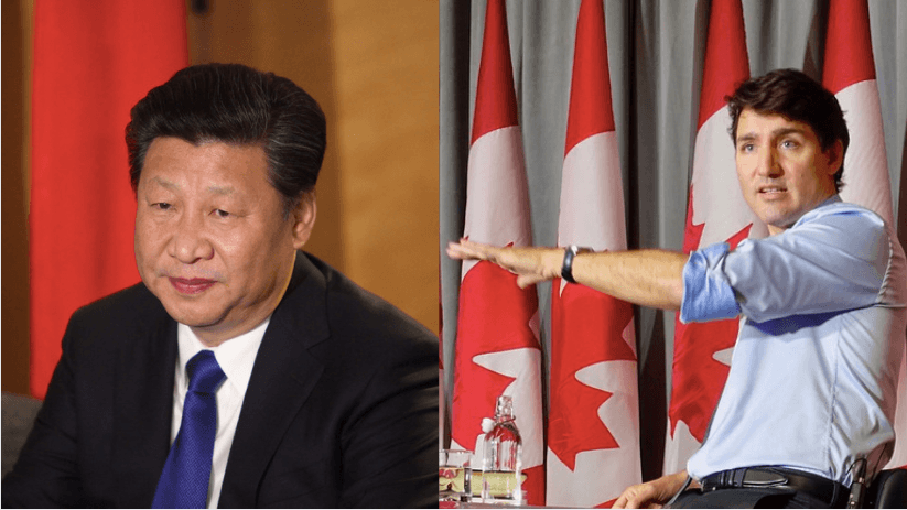 Justing Trudeau and Xi Jinping
