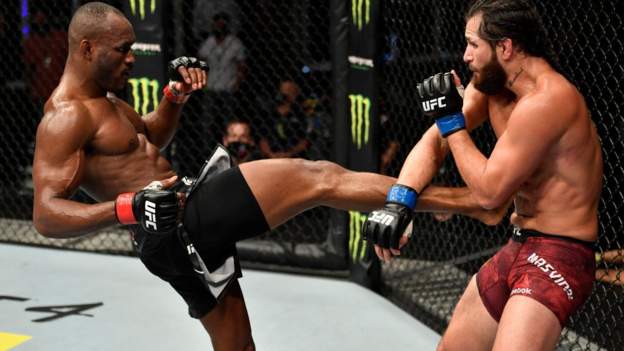 UFC 251: Weltergewichts-Champion Kamaru Usman besiegt Jorge Masvidal auf ‚Fight Island‘