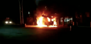 Ambulance set on fire in Belagavi