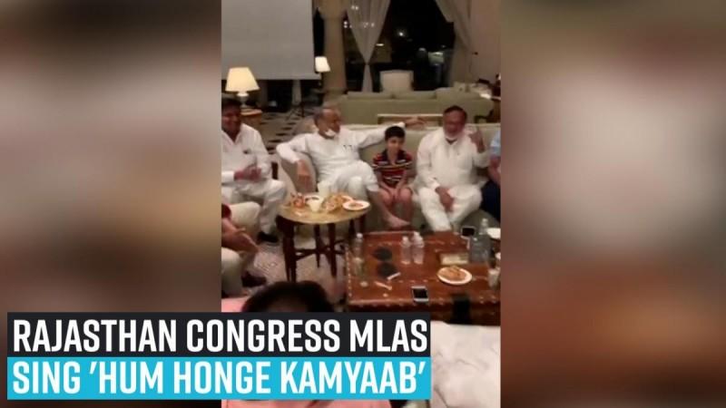 MLAs des Rajasthan-Kongresses singen 