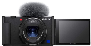 Sony Vlog-Kamera ZV-1 (Digitalkamera, 24-70mm, seitlich klappbares Selfie-Display für Vlogging & YouTube, 4K Video)