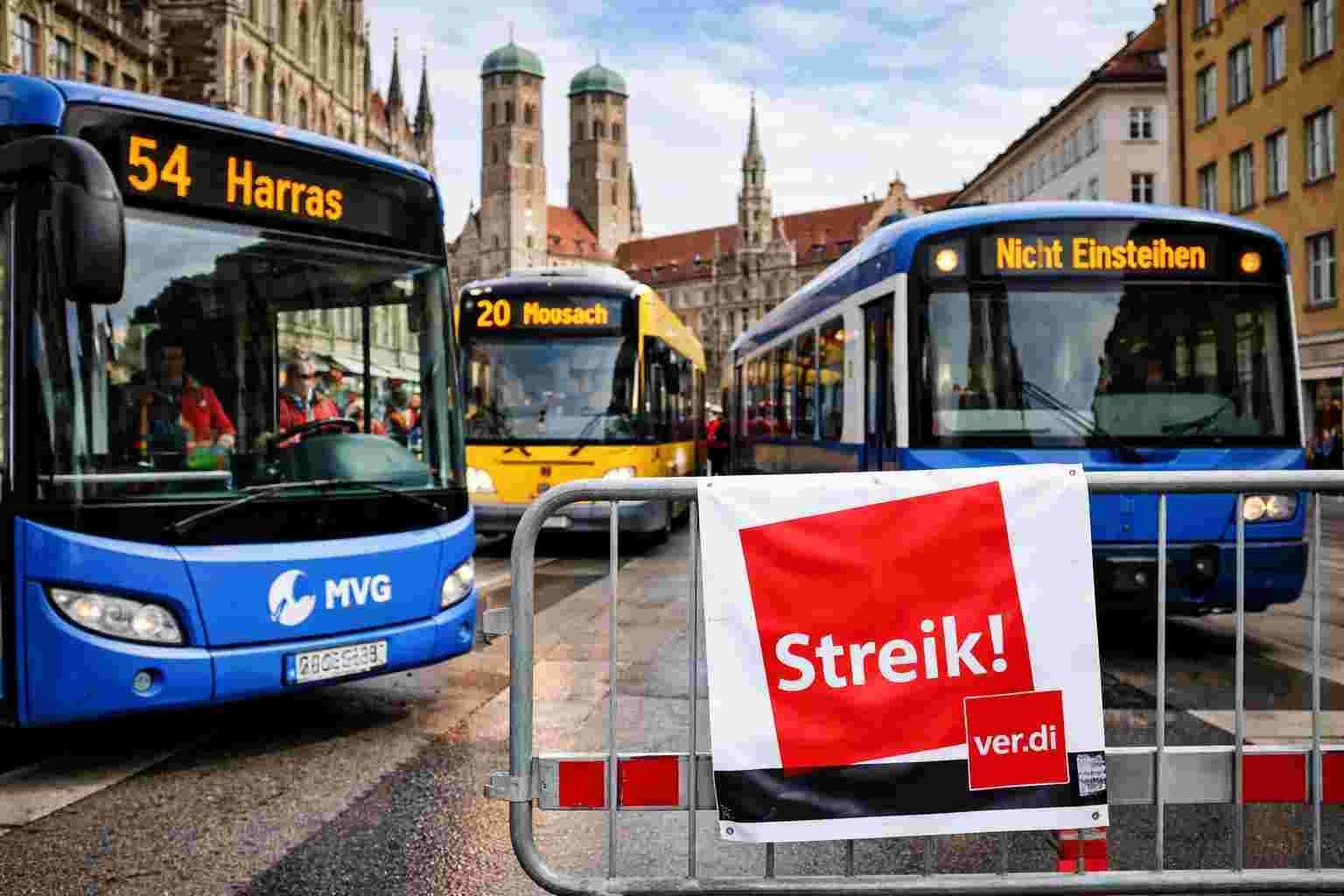 Warnstreik in München: Eingeschränkter Nahverkehr am Donnerstag