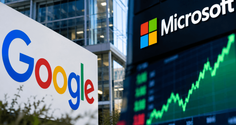 KI-Boom mit zwei Gesichtern: Microsoft verdient Milliarden, Alphabet gerät unter Druck